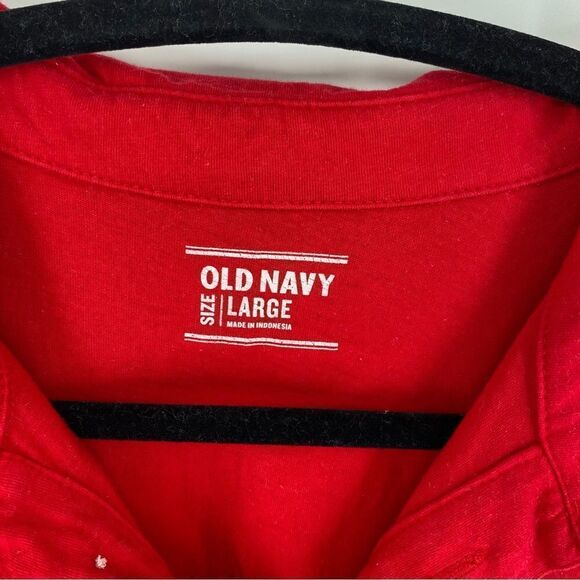 Old Navy Men’s Short Sleeve Red Polo Shirt size L - Picture 2 of 3